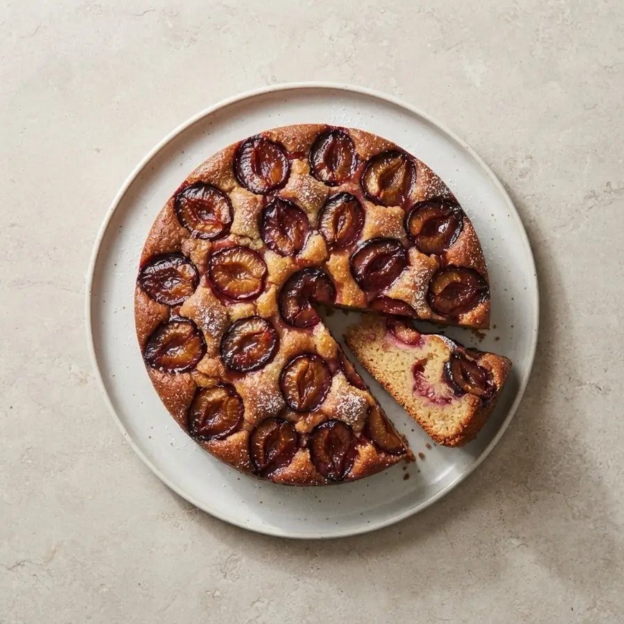 Brown Butter Plum Cake